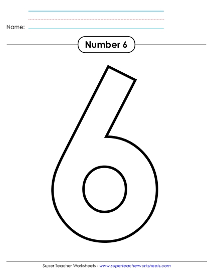 Number Six - Outline - Number 6