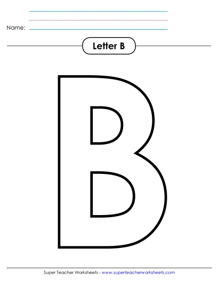 Letter Recognition - Outline - Uppercase B