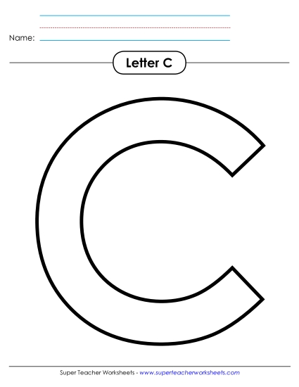 Letter Recognition - Outline - Uppercase C