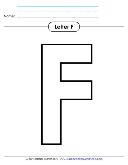 Letter Recognition - Outline - Uppercase F