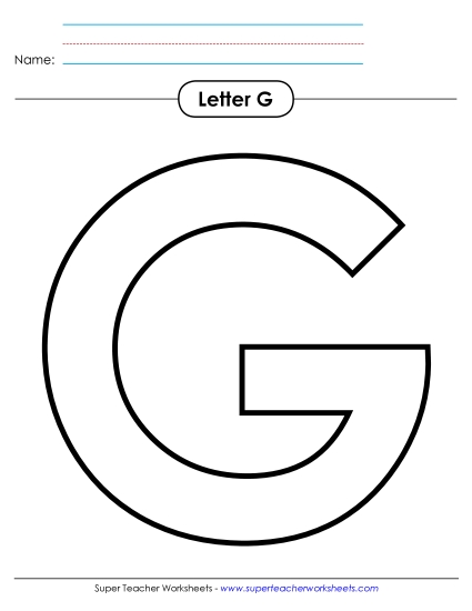 Letter Recognition - Outline - Uppercase G Letter Recognition - Outline - Uppercase G