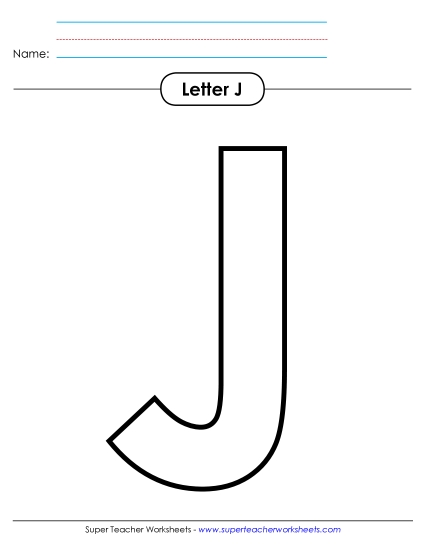 Letter Recognition - Outline - Uppercase J