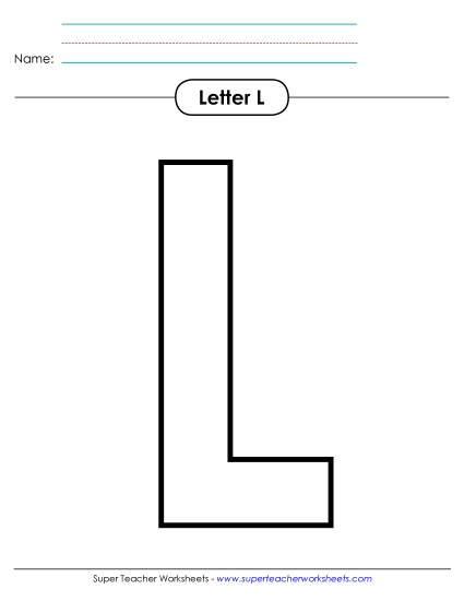 Letter Recognition - Outline - Uppercase L