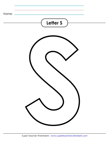 Letter Recognition - Outline - Uppercase S