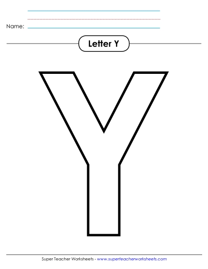 Letter Recognition - Outline - Uppercase Y