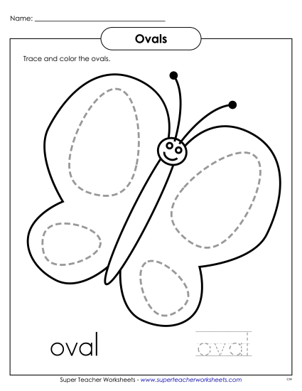 Individual Shapes - Ovals - Butterfly