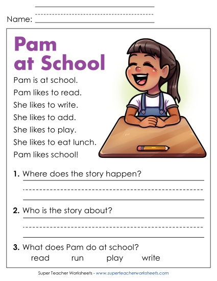 Reading Comprehension and  Additional ELA Skills - Pam at School