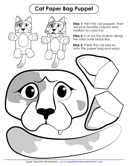 Year-Round - Paper Bag Puppet: Cat