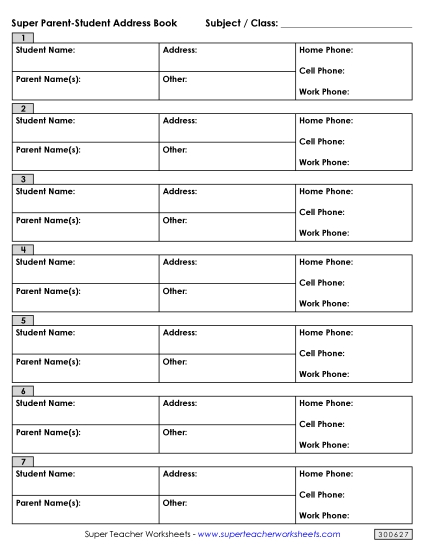 Parent Communications - Parent - Student Address Book