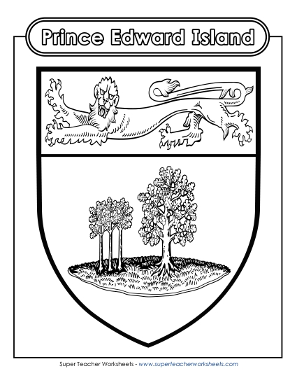 Maps - PEI Escutcheon (Black & White)