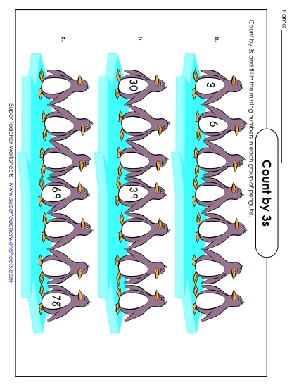 Penguins - Count by 3s Penguins - Count by 3s