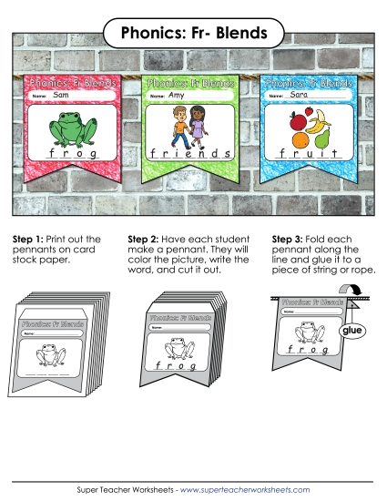 Cut and Glue Activities - Pennants (Fr- Words) Cut and Glue Activities - Pennants (Fr- Words)