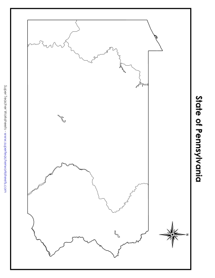 Pennsylvania - Pennsylvania Map (No Bordering States) Pennsylvania - Pennsylvania Map (No Bordering States)
