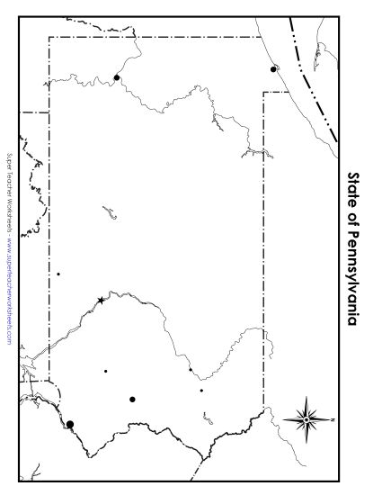 Maps - Pennsylvania State Map (Blank Cities) Maps - Pennsylvania State Map (Blank Cities)