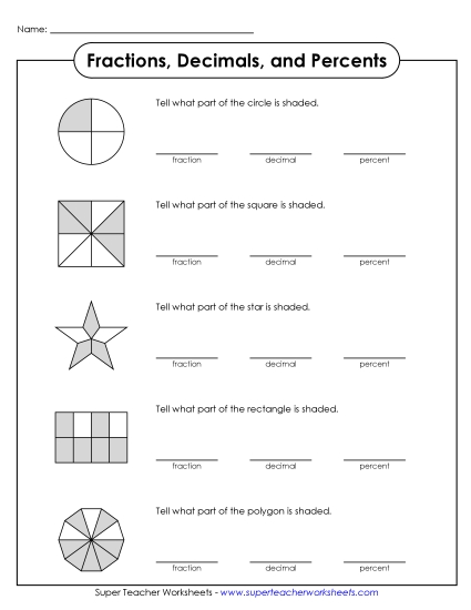 Percents (Intermediate) - Percent Picture Problems