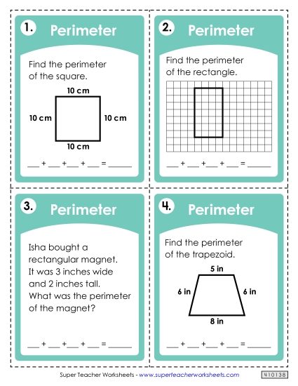 Perimeter (Simple Shapes, Whole Numbers) Perimeter (Simple Shapes, Whole Numbers)