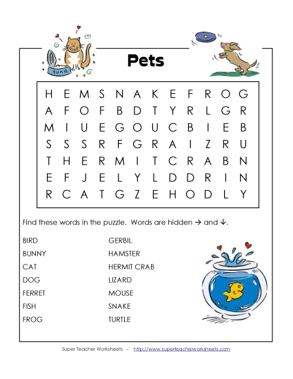 Basic (Grades K-3) - Pets (Easy) Basic (Grades K-3) - Pets (Easy)