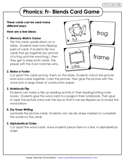 Games & Learning Centers - Phonics Card Game (Fr- Words) Games & Learning Centers - Phonics Card Game (Fr- Words)