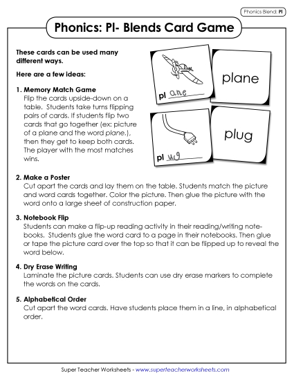 Games & Learning Centers - Phonics Card Game (Pl- Blends) Games & Learning Centers - Phonics Card Game (Pl- Blends)
