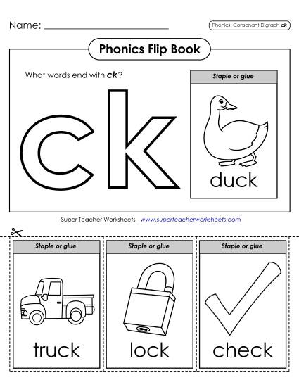 Worksheets - Phonics Flip Book (ck)
