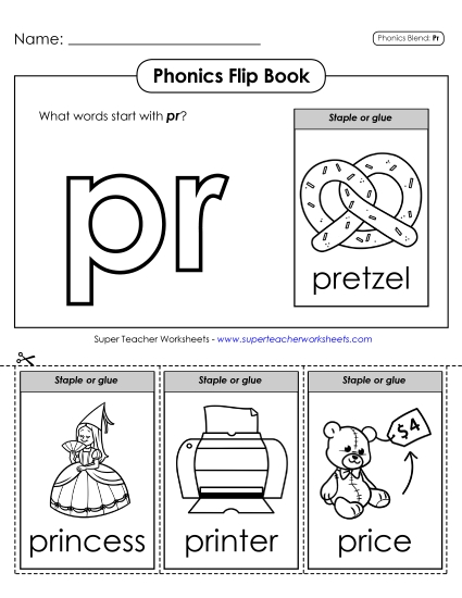 Cut and Glue Activities - Phonics Flip Book (Pr-)