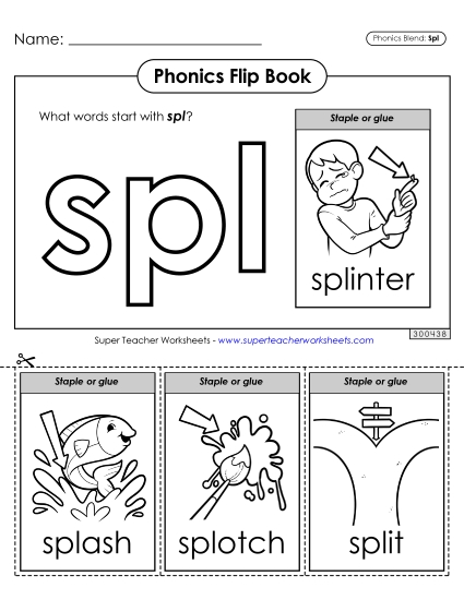 Cut-and-Glue Activities - Phonics Flip Book (Spl-)