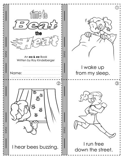 Early Literacy Activities - Phonics Mini-Book: Beat the Heat (ee and ea) Early Literacy Activities - Phonics Mini-Book: Beat the Heat (ee and ea)