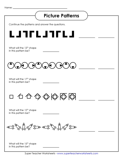 Advanced (4+) - Picture Patterns (Advanced)