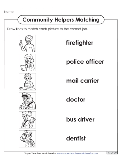 Matching Worksheets - Picture-to-Word Matching Worksheet 1
