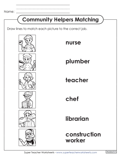 Matching Worksheets - Picture-to-Word Matching Worksheet 2