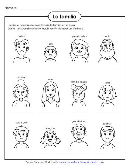 Family Members - Pictures and Words: Family Family Members - Pictures and Words: Family
