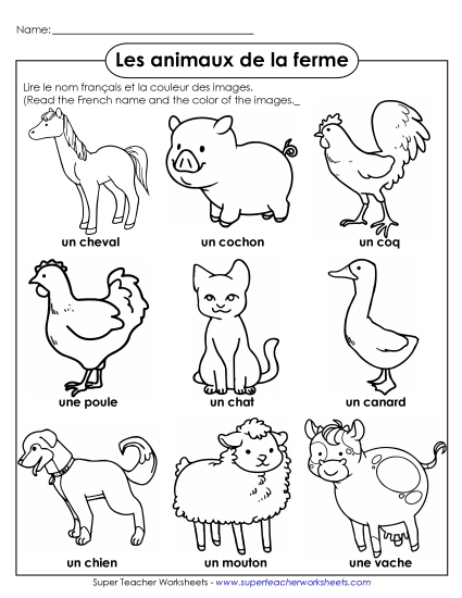 Farm Animals (Les animaux de la ferme) - Pictures: Farm Animals Farm Animals (Les animaux de la ferme) - Pictures: Farm Animals