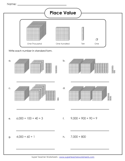 Place Value - Place Value (4-digit numbers) Place Value - Place Value (4-digit numbers)