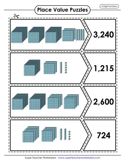 Worksheet Images - Place Value (4-Digit)