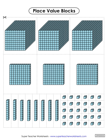 Place Value - Place Value Blocks (Cut-Outs) Place Value - Place Value Blocks (Cut-Outs)