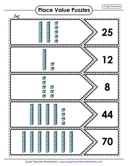 Place Value - Place Value Puzzle Match (2-Digit) Place Value - Place Value Puzzle Match (2-Digit)