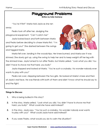 Read & Discuss Stories - Playground Problems