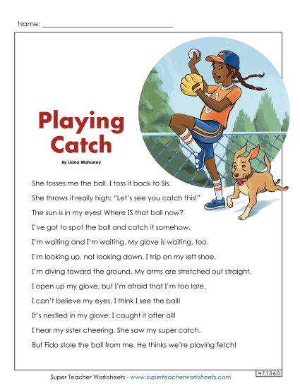 4th Grade Poems - Playing Catch