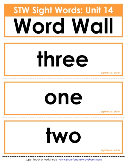 Reading Practice Tools - Pocket Chart or  Word Wall (Unit 14)