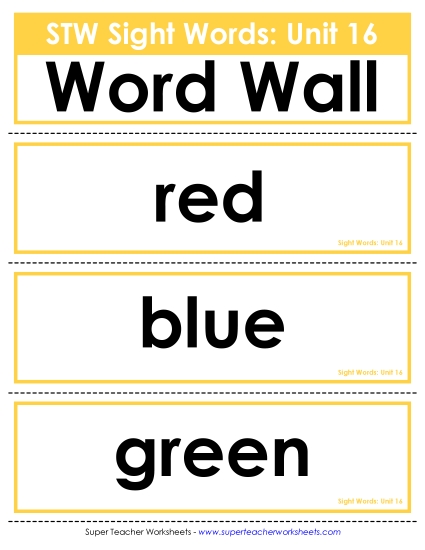 Reading Practice Tools - Pocket Chart or Word Wall (Unit 16) Reading Practice Tools - Pocket Chart or Word Wall (Unit 16)