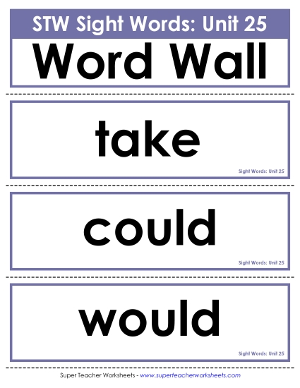Reading Practice Tools - Pocket Chart or Word Wall (Unit 25) Reading Practice Tools - Pocket Chart or Word Wall (Unit 25)