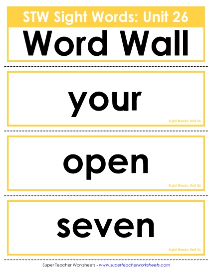 Reading Practice Tools - Pocket Chart or Word Wall (Unit 26) Reading Practice Tools - Pocket Chart or Word Wall (Unit 26)