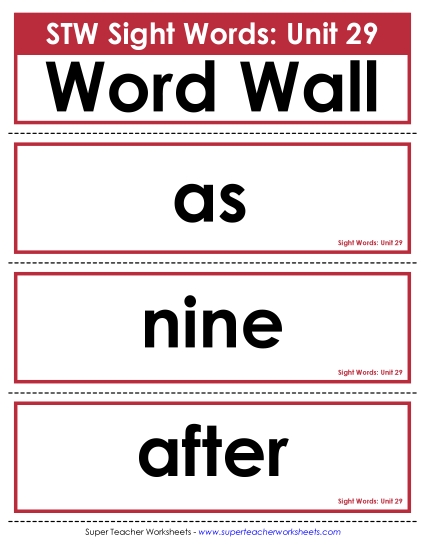 Reading Practice Tools - Pocket Chart or Word Wall (Unit 29) Reading Practice Tools - Pocket Chart or Word Wall (Unit 29)