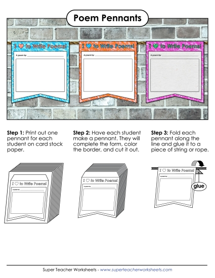 More Poetry Writing - Poetry Pennants More Poetry Writing - Poetry Pennants