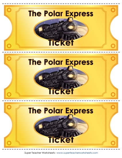 Tickets - Polar Express Golden Ticket (Color) Tickets - Polar Express Golden Ticket (Color)