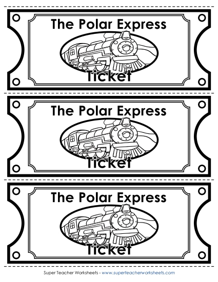 Tickets - Polar Express Ticket (Black & White)