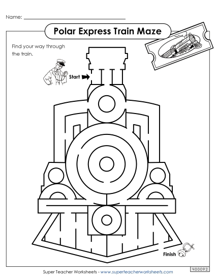 Puzzles - Polar Express Train Maze Puzzles - Polar Express Train Maze