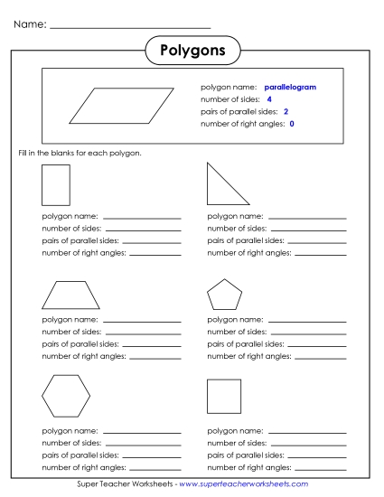 Polygons - Polygon Sides, Angles, and Lines