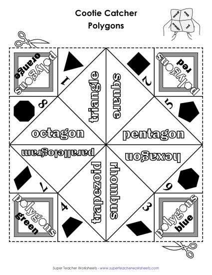 Polygons - Polygons Cootie Catcher