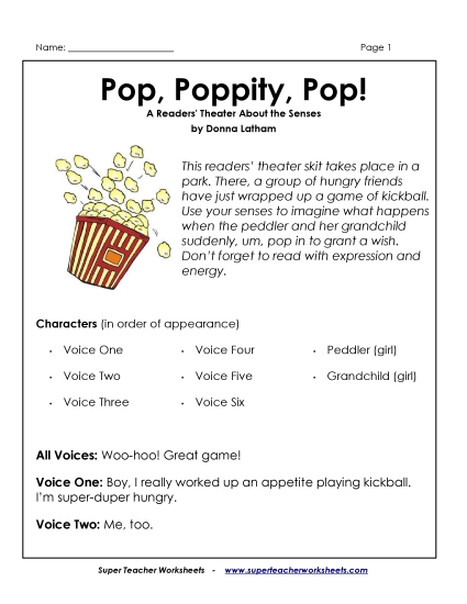Readers' Theater - Pop, Poppity, Pop! (Readers' Theater) Readers' Theater - Pop, Poppity, Pop! (Readers' Theater)